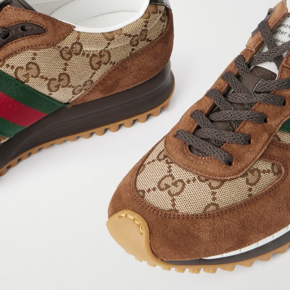 GUCCI Re-Motion GG logo web stripe ankle strap sneakers - Picture 4 of 4